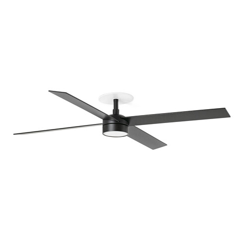 RUDDER RECESSED 4 L Black/walnut fan 20W SWT Wall Control white