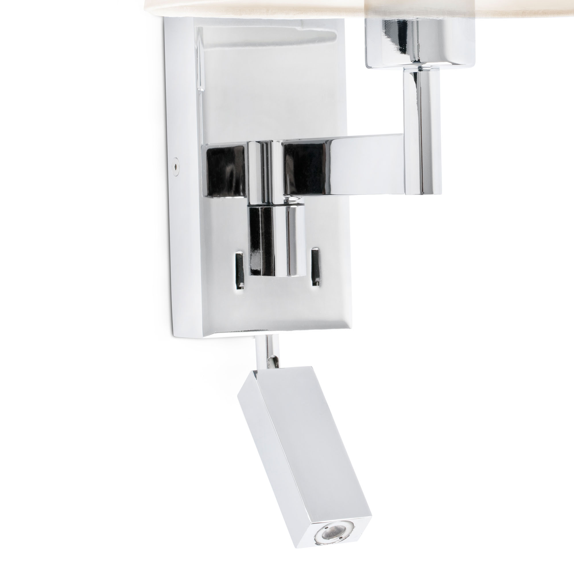 ARTIS krom/beige duvar lambası with reading light