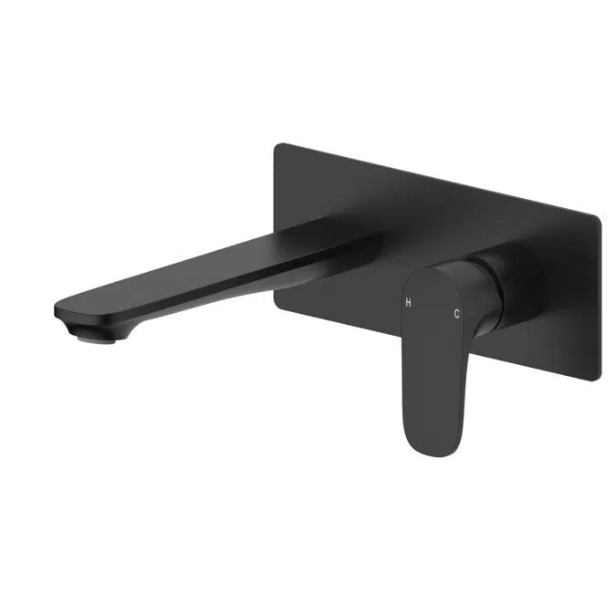 Mizu Silk Matte Black Wall Basin Mixer Set Kit (5 Star) 9512009