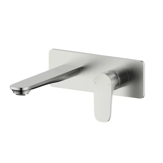 Mizu Silk Fırçalanmış Nikel Duvar Lavabo/Küvet Bataryası Seti 188mm 9513022