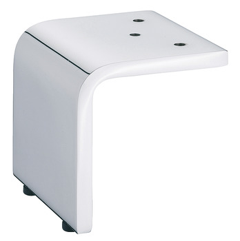 Furniture foot, with plate, without height adjustment, with plastic glide - 634.84.220