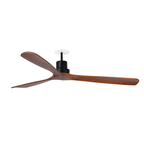 LANTAU RECESSED L Ceiling fan siyah/ceviz Wall beyaz