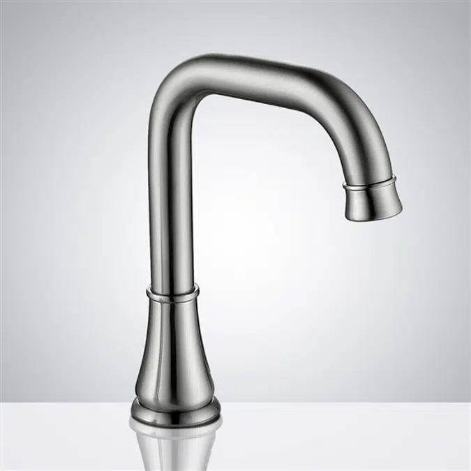 Brushed Nickel Architectural Design Touchless Faucet