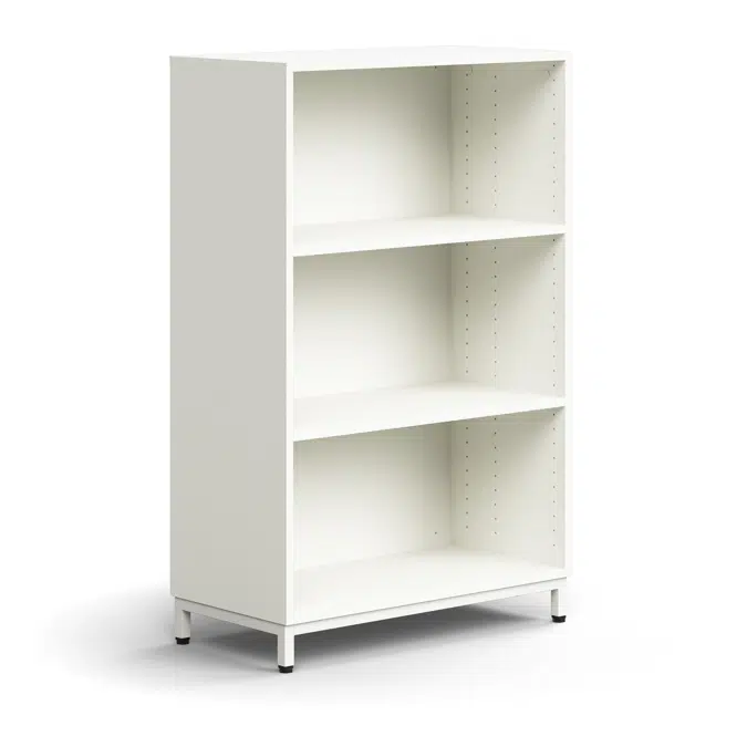 Bookcase Qbus, 2 Shelves, Leg Frame