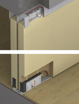 Sliding door fitting, EKU Divido 80 H and 80 H-DS1/DS2, set - 940.92.001