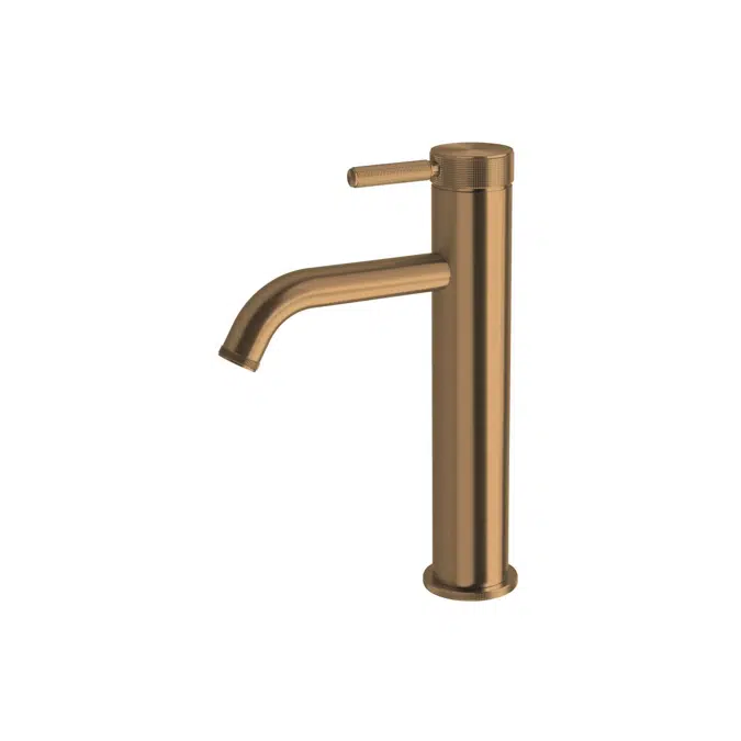 Milli Etch Brushed Bronze Medium Height Basin Mixer Tap 21363