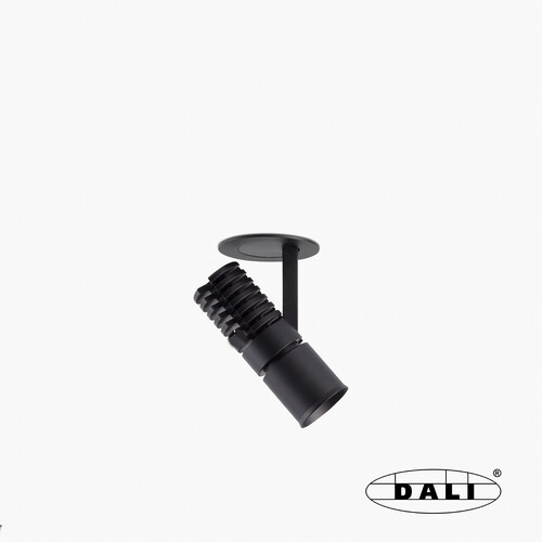 UNO siyah/siyah recessed spot pulldown 8W 37° 2700K CRI90 DALI