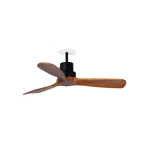 MINI LANTAU RECESSED S Ceiling fan black/walnut Wall Control white