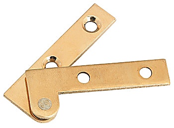 Corner pivot hinge, Brass, straight - 362.10.803