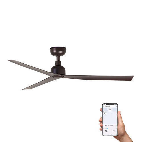 MARINE M Ceiling fan brown IP44 TUYA
