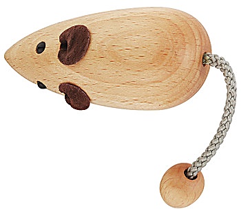 Furniture handle, Beech, lacquered, mouse-shape - 193.09.300