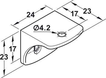 Screw-on bracket, Plastic - 260.24.507