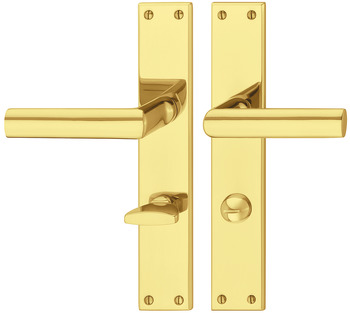 Door handle set, Brass, Bisschop, Hochkantoval 1929/8024 - 900.83.091