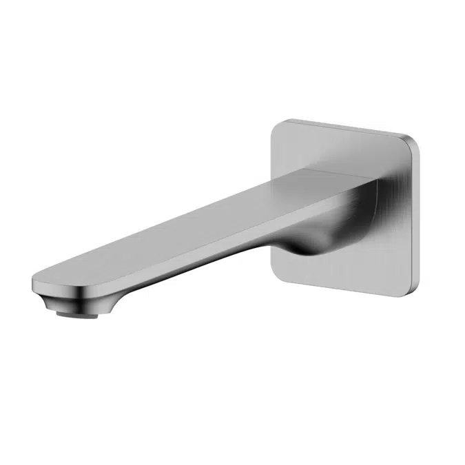 Mizu Silk Brushed Gunmetal Wall Basin/Bath Outlet 220mm 9512486