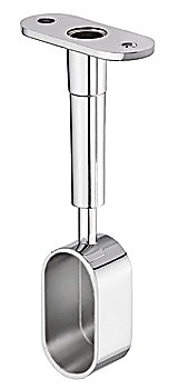 Wardrobe Rail Support, Height Adjustable, for oval wardrobe rail 30 x 15 mm - 803.24.200