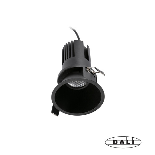 TULIPA SIM siyah recessed gömme spot IP65 7W 36° 2700K CRI90 DALI