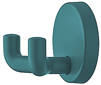 Wardrobe hooks, Polyamide, with 2 hooks, round rose - 842.62.055