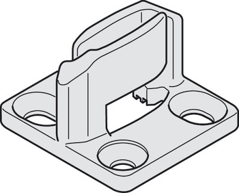 Bottom guide, clear threshold, for wooden doors - 940.40.021