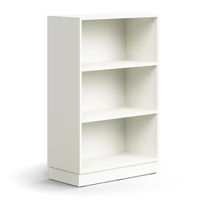 Bookcase Qbus, 2 Shelves, Base Frame