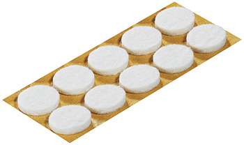 Furniture glide, round, self-adhesive, wool felt - 650.06.711