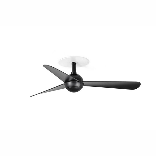 SFERA RECESSED S Ceiling fan black Wall Control white