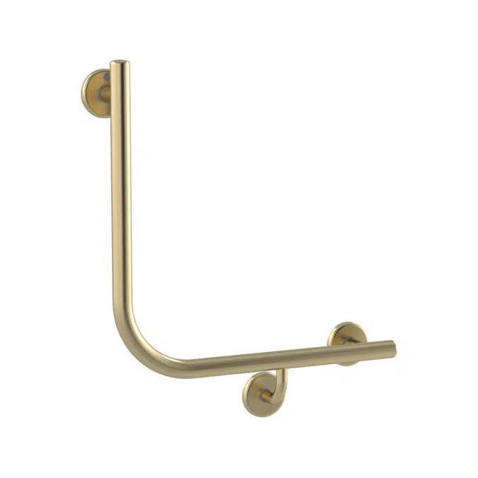 Mizu Drift Brushed Brass Right Hand Toilet Grab Rail 2266707
