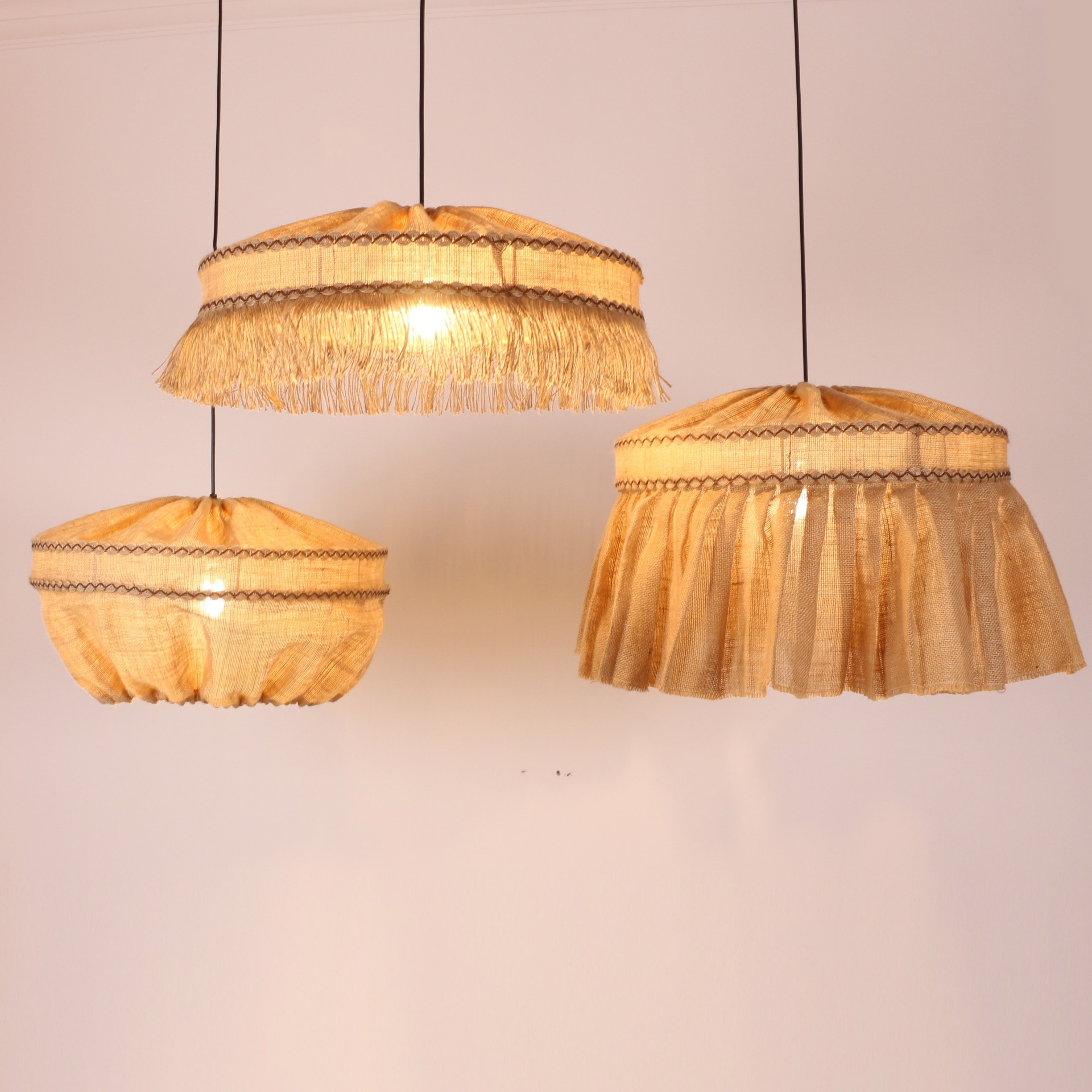 Cappadocia Doğal Jut Avize 3l ü Set