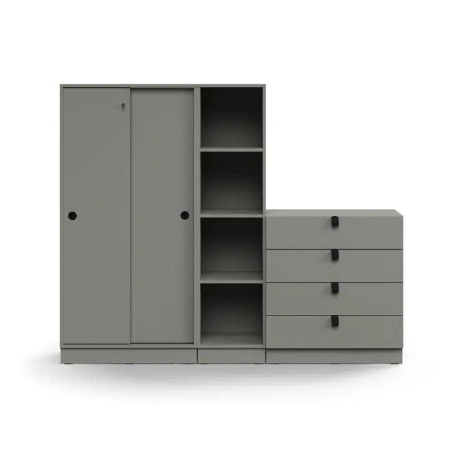 Qbus Multi Compartment Cabinet with Shelves and Drawers