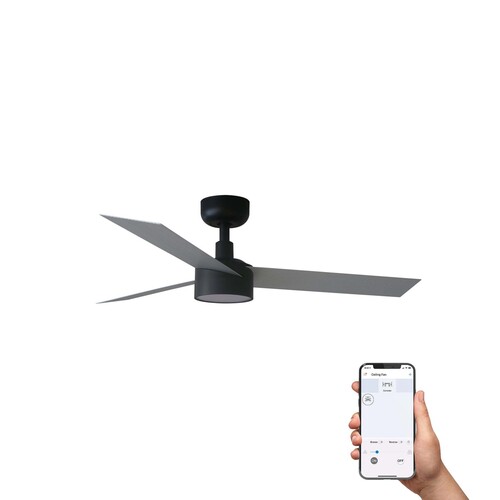 CRUISER S LED Ceiling fan siyah/aluminium 20W SWT TUYA