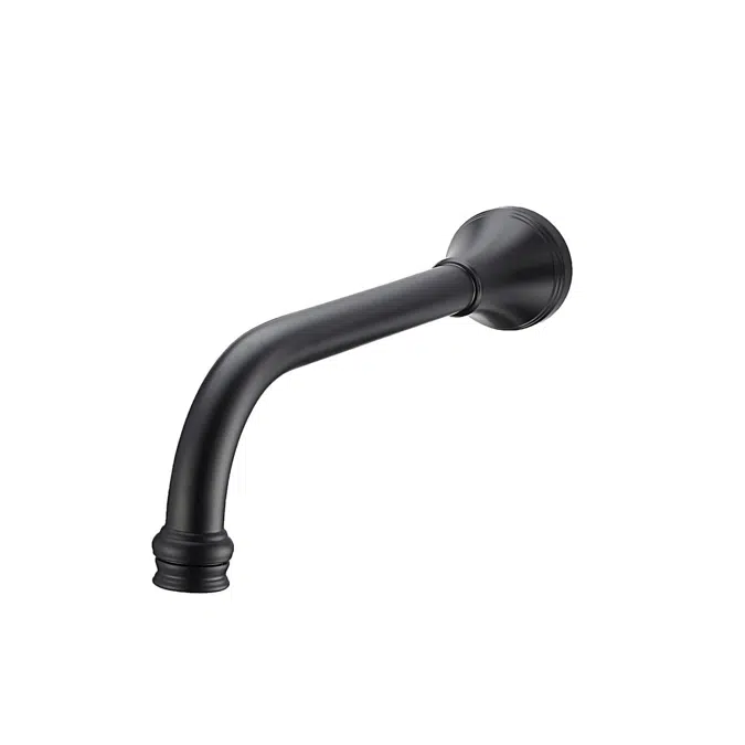 Kado Era Matte Black Wall Bath Outlet 250mm 2263732