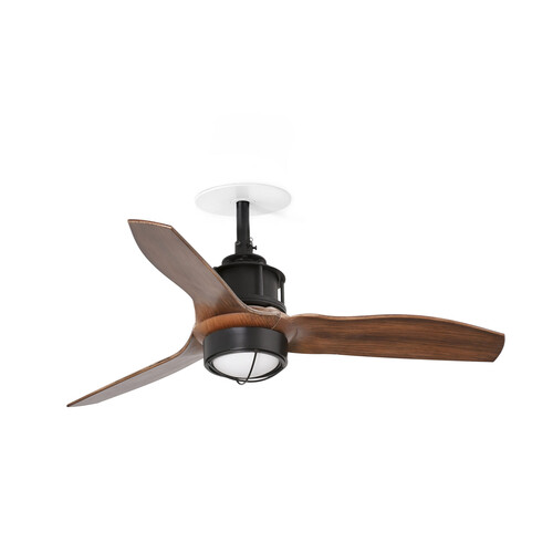 JUST fan S RECESSED siyah/ceviz fan 3000K TUYA