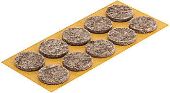 Furniture glide, round, self-adhesive, wool felt - 650.06.111