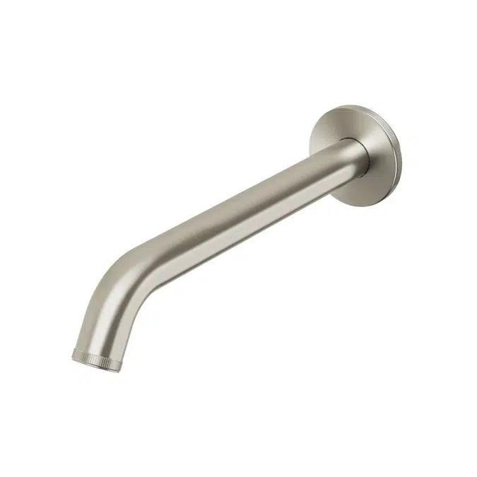 Milli Etch Brushed Nickel Wall Basin/Bath Outlet 250mm 21866