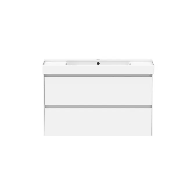 Ona Matte White Twin Centre Bowl Vanity 1000mm 21209