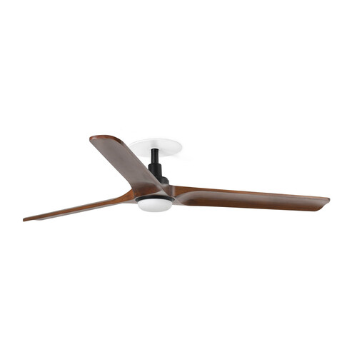 HEYWOOD RECESSED L LED Ceiling fan black/walnut 10W SWT 0-10V/1-10V