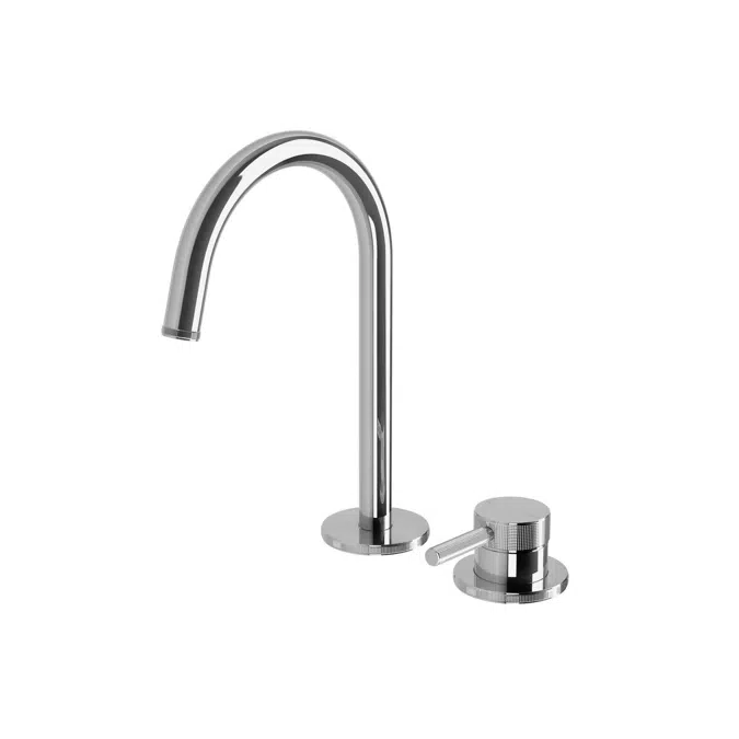Milli Etch Chrome Hob Basin Mixer Set 21370