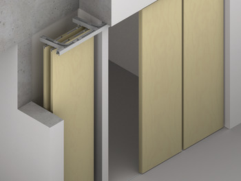 Sliding door fitting, Hawa Aperto 60 H, set - 943.30.004