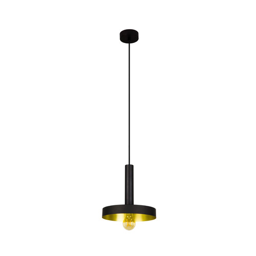WHIZZ siyah ve satin altın pendant lamba