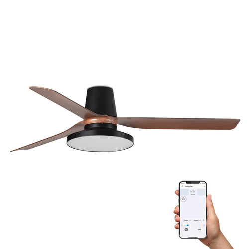 PUNT TUB TAK M siyah/ceviz fan 2700K TUYA 0-10V