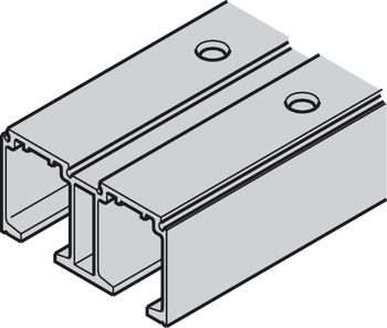 Double running track, pre-drilled, W x H: 70 x 33 mm - 941.02.930