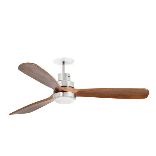 LANTAU RECESSED L Ceiling fan nickel matt/walnut 3000K 0-10V/1-10V