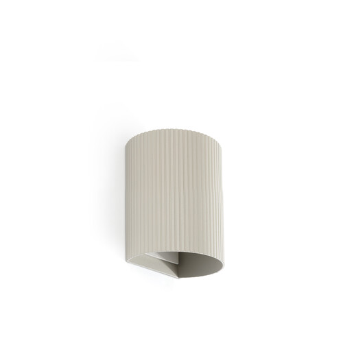 SOLE Grey round duvar lambası fluted