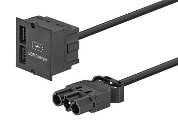 Twin USB charging station, System B - 820.08.371