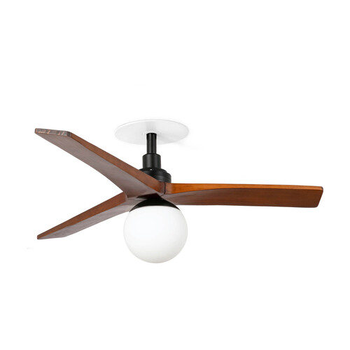 KLIM RECESSED S siyah/ceviz fan E27