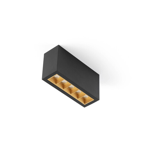 TROOP Surface 5x2W black-gold 15° 4000K CRI90