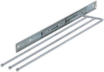 Towel rail, steel, chrome plated, polished, extending runners - 510.37.239