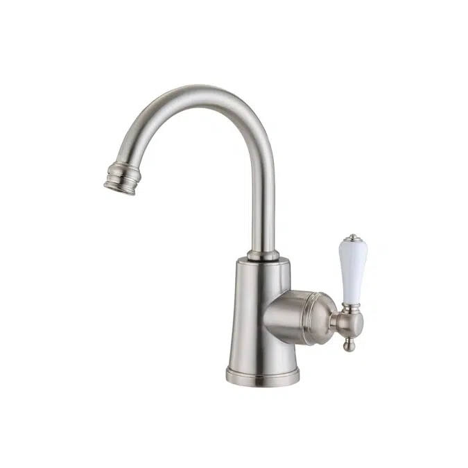 Kado Era Porcelain Handle Brushed Nickel Basin Mixer 9512087