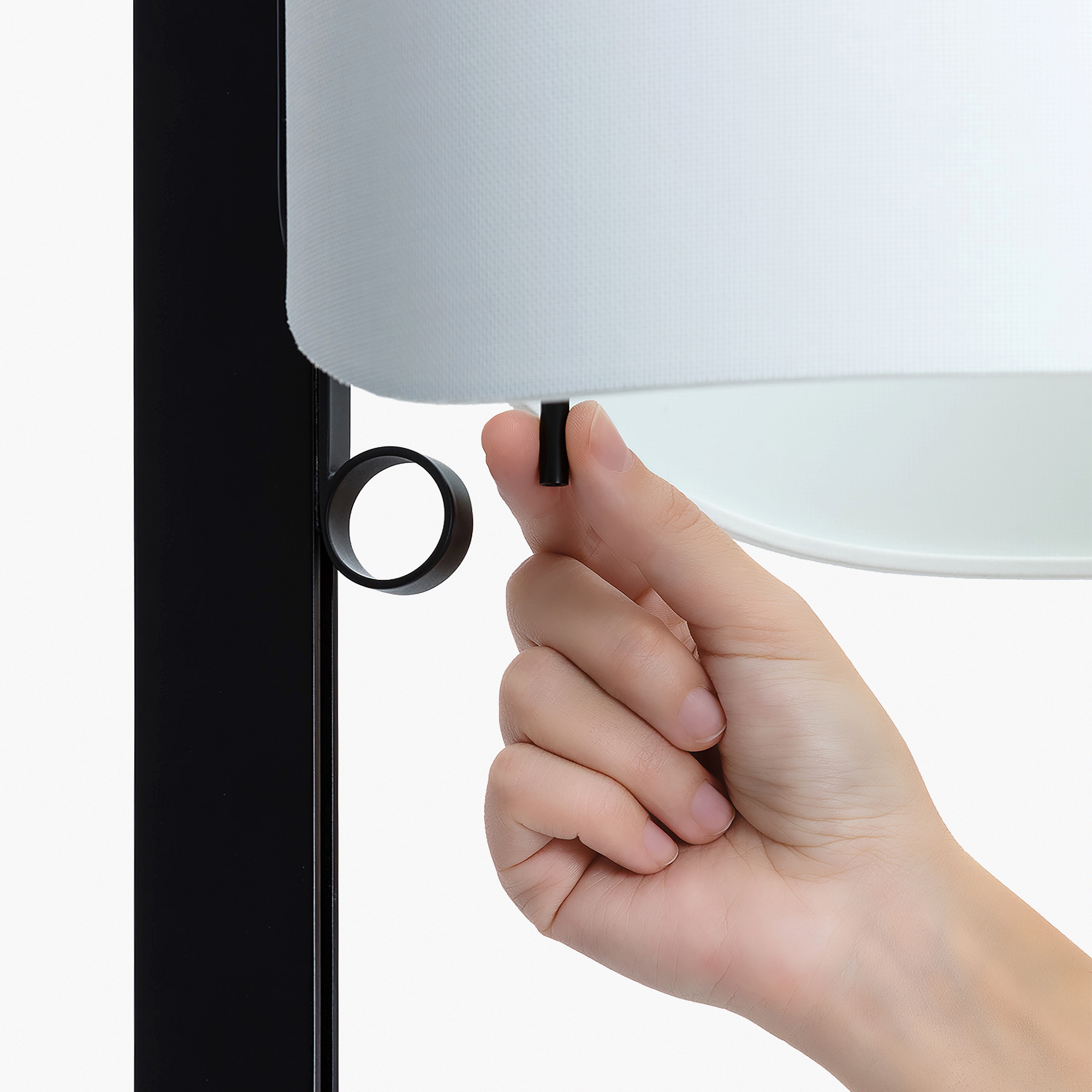 STAND UP Black and grey floor lamp