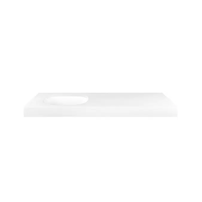 Kado Lussi 1200mm Left Hand Wall Basin Rear Shelf Overflow 1810651