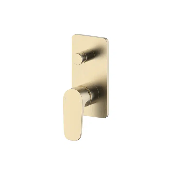 Mizu Silk Brushed Brass Shower Mixer with Diverter Kit 9513019